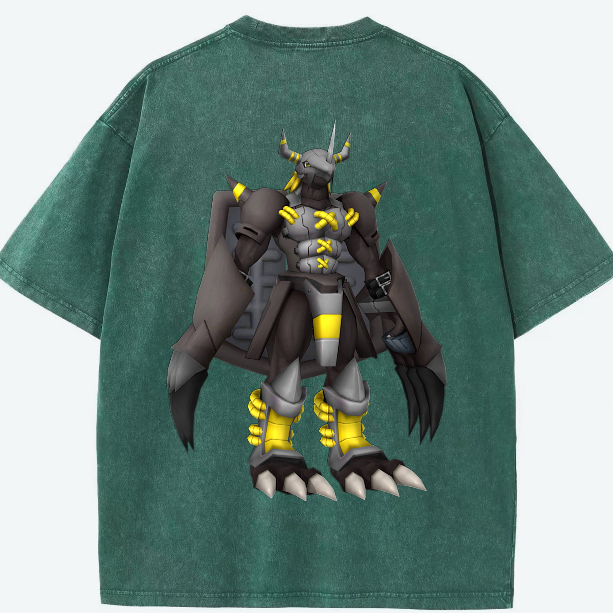 （画像用） Digimon デジタルモンスター/デジモン 綿100% ヴィンテージ風 半袖Tシャツ（背面プリント）